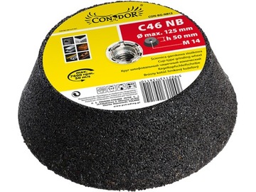 TARCZA STOŻKOWA GARNKOWA ŚCIERNICA 125 x 50mm M14