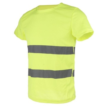 Odblaskowe koszulki ochronne T-shirt o wysokiej widoczności Koszulka o wysokiej widoczności Żółta L