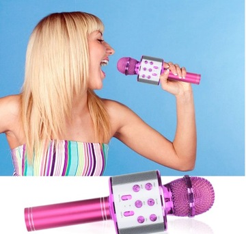 БЕСПРОВОДНОЙ ДЕТСКИЙ КАРАОКЕ-МИКРОФОН BLUETOOTH С USB С ДИНАМИКОМ