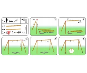 Пн.сет. для одиночных качелей на круглой балке