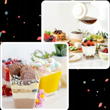 Кубка чашки для десертных закусок +чайная ложка 50 шт. 60 мл десертного контейнера