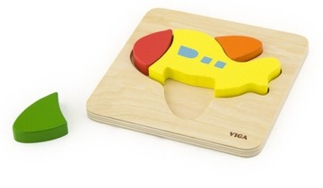 Первый пазл для ребенка САМОЛЕТ Wood 1805 Viga