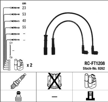 NGK 9262 SADA PŘÍVODŮ ZAPALOVACÍ RC-FT1208