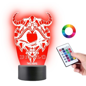 Lampka na Biurko Statuetka 3D Gra Diablo Postać