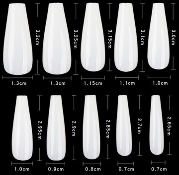 Формы кончиков ногтей балерина гроб прозрачный прозрачный 12