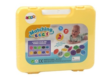 Обучающие яйца в чемодане. Головоломка. Изучение цветных чисел.