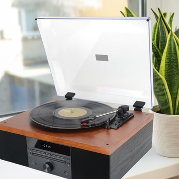 ПРОИГРЫВАТЕЛЬ СО ВСТРОЕННЫМИ ДИНАМИКАМИ BLUETOOTH V5.0 USB CD FM AKAI ATT-14BT