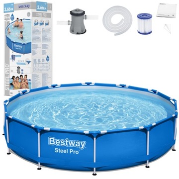 Bestway Basen stelażowy 366cm x 76cm 8w1 56681