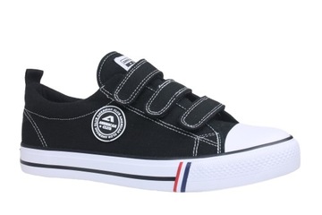 AMERICAN CLUB LH58/23 TRAMPKI TENISÓWKI RZEPY S001 CZARNY R 45