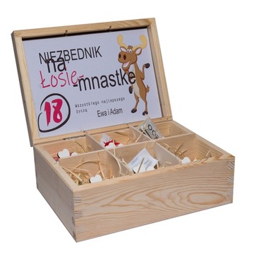 PUDEŁKO SKRZYNKA NIEZBĘDNIK na 18 30 40 URODZINY