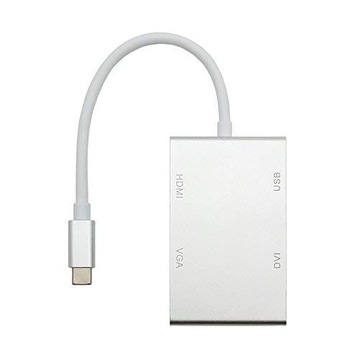 Konwerter 4 w 1 USB C na VGA / DVI 4K / HDMI / USB