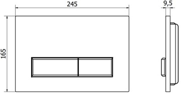 MEXEN FENIX 09 КНОПКА ДЛЯ КОРПУСА УНИТЕЗА, БЕЛЫЙ МАТОВЫЙ ХРОМ