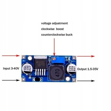 Понижающий преобразователь с 24В на 12В.