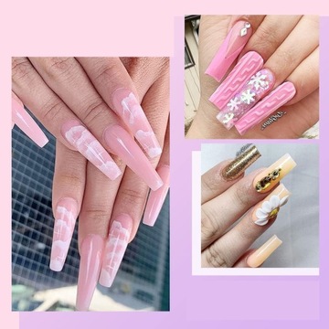 НАБОР АКРИЛОВЫХ НОГТЕЙ, 3x ПОРОШКОВЫЕ ЖИДКИЕ ФОРМЫ, КИСТИ НИКОЛЬ ДНЕВНИК