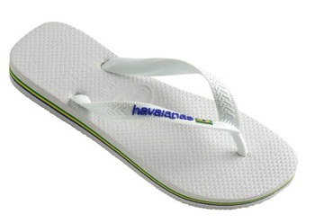 Havaianas Brasil Logo, Klapki unisex dla dorosłych, biały, 47/48 EU