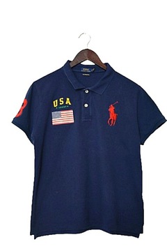 Ralph Lauren tshirt koszulka polo bluzka logo flaga Usa L XL 40 42