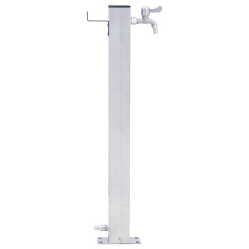 Kran ogrodowy na kwadratowym słupku, 40 cm, stal