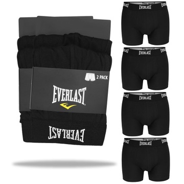 Everlast Bokserki Męskie Bawełniane Czarne 4 sztuki Rozmiar XL