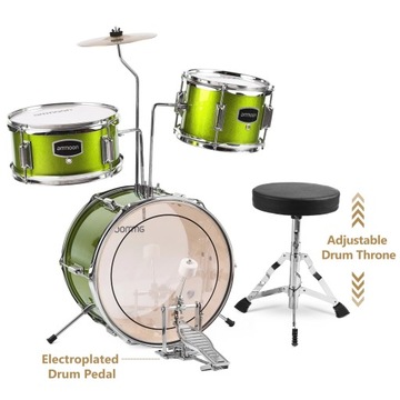 Детская барабанная установка ammoon 14 дюймов, состоящая из 3 предметов, с