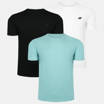 KOSZULKA MĘSKA 4F T-SHIRT SPORTOWY ZESTAW 3SZT