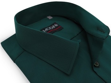 Ciemnozielona gładka koszula A69 176-182 / 48-Regular