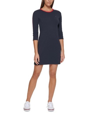 Tommy Hilfiger dámske šaty Logo Tape Dress modré L