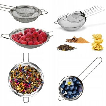 СТАЛЬНЫЕ КУХОННЫЕ ФИЛЬТРЫ, ФИЛЬТР, ДУРШРУГ, СИФТЕР, НАБОР СИФТЕРОВ 3 шт. #93