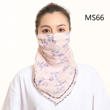 New Chiffon Neck Scarf Face Wraps Sunscreen Neckerchief Floral Bandana