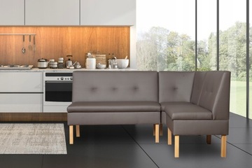 Кухонный угловой диван 130х170, рогожка для хранения PARIS