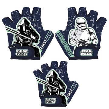 RĘKAWICZKI ROWEROWE OCHRONNE DZIECIĘCE CHŁOPIĘCE STAR WARS 3-8