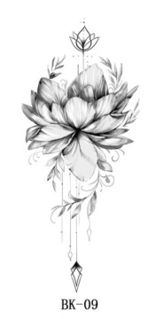 TATUAŻ TYMCZASOWY DAMSKI TATUAŻ ZMYWALNY KWIATY