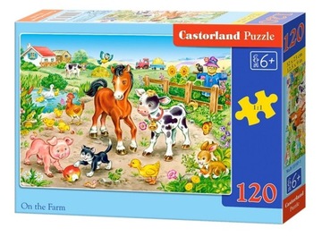 PUZZLE 120 EL ZWIERZĘTA NA FARMIE WIEŚ FARMA CASTORLAND