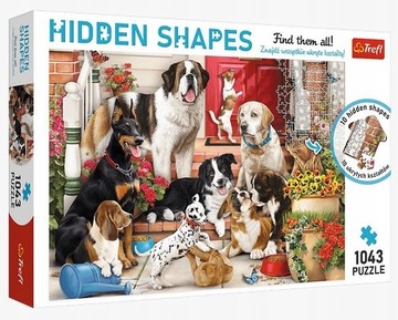 PUZZLE 1043 el. HIDDEN SHAPES PSIA ZABAWA TREFL