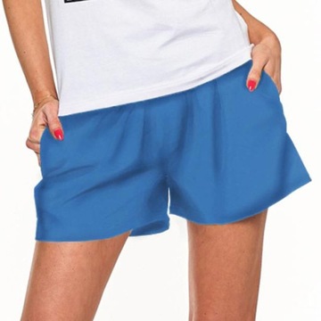 Niebieskie Szorty damskie sportowe XL NIEBIESKI