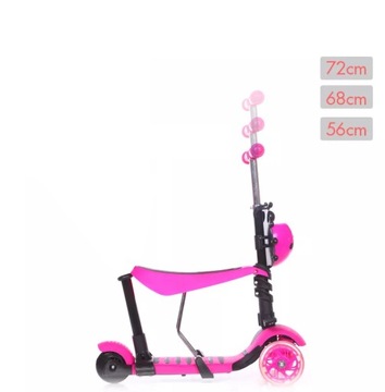 ТРЕХКОЛЕСНЫЙ БАЛАНСИРОВОЧНЫЙ СКУТЕР BIEDRONKA 3in1 LED