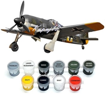 MODEL FOCKE WULF FW 190 A5 ZESTAW: PODKŁAD, FARBKI+LAKIER+ WASH