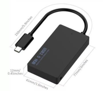 USB-C HUB 4x USB 3.0 РАЗДЕЛИТЕЛЬ ПОРТОВ Адаптер Macbook Air Pro