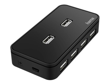 Hama HUB USB , 7 PORTÓW, USB 2.0, 480 Mbit/s