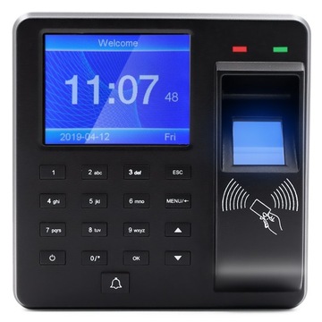 Rejestrator czasu pracy odcisk palca hasło RFID