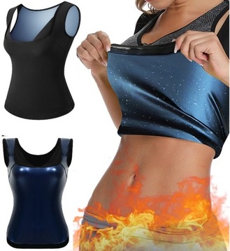 KOSZULKA TRENINGOWA ODCHUDZAJĄCA SAUNA DAMSKA L/XL