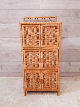 ПЛЕТЕНЫЙ ШКАФ СО ВСТРОЕННОЙ ПОЛКОЙ, 3x ДВЕРИ, 100см