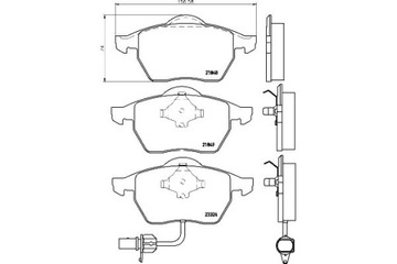 КОЛОДКИ ТОРМОЗНЫЕ HELLA PAGID 7M3698151 YM212K021AA 