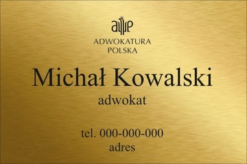 Tabliczka Radca Prawny Adwokat grawerowana grawer
