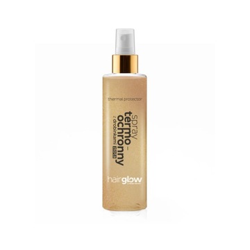 HairGlow Spray Termoochronny z Drobinkami Złota Ułatwia Rozczesywanie 200ml