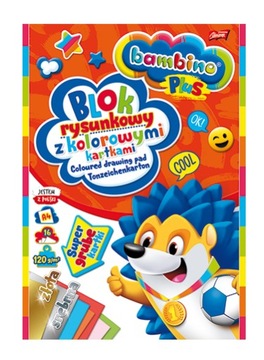 blok rysunkowy kolor GRUBY A4 BAMBINO PLUS 3585