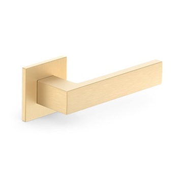 KLAMKA WEWNĘTRZNA CUBE SLIM kwadrat ZŁOTY SATYNA
