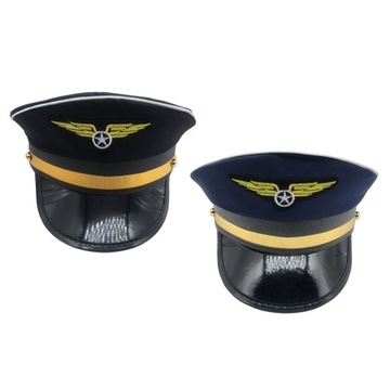 2 szt. Czapki pilota Cosplay kapelusz stewardessy
