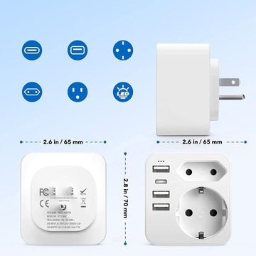 ADAPTER PODRÓŻNY PRZEJŚCIÓWKA Ameryka KanadaMeksyk