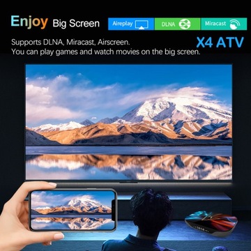 Декодер X4 ATV Android TV 11 Smart TV Box Amlogic S905X4
