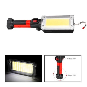 COB СВЕТОДИОДНАЯ ЛАМПА ДЛЯ МАСТЕРСКОЙ С МАГНИТОМ И КРЮКОМ 700 ЛМ МОБИЛЬНАЯ ПОРТАТИВНАЯ
